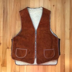 Vintage Suede and Sheepskin Vest